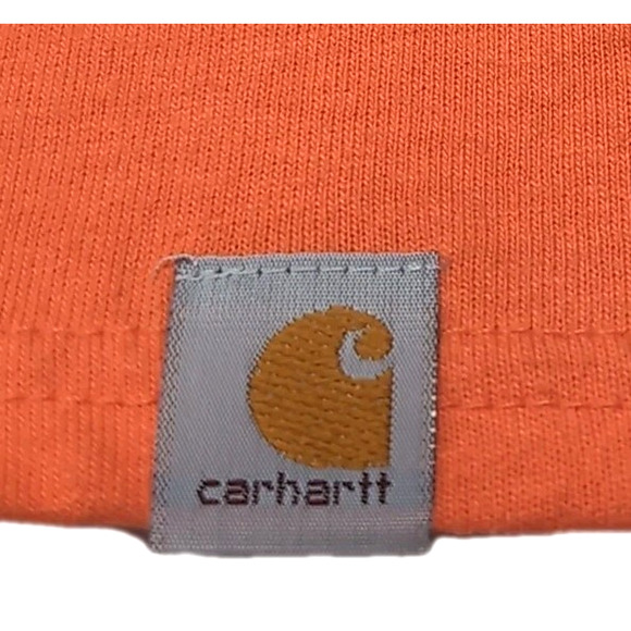 Carhartt Long Sleeve T-shirt Womens Size S 4-6 Orange Embroidered Logo NEW READ - Picture 7 of 16